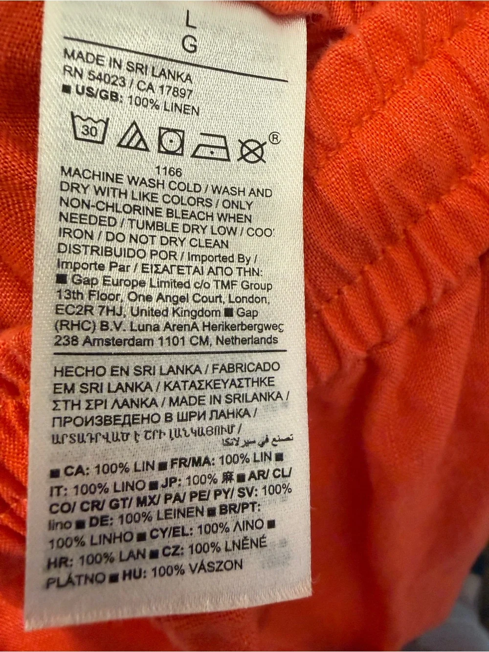 Banana Republic Salmon Drawstring 100% Linen Pants